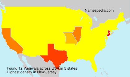 Surname Vadiwala in USA Surname Vadiwala in USA