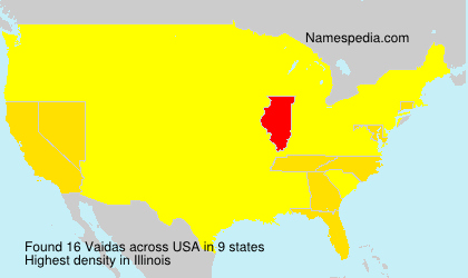 Surname Vaidas in USA Surname Vaidas in USA