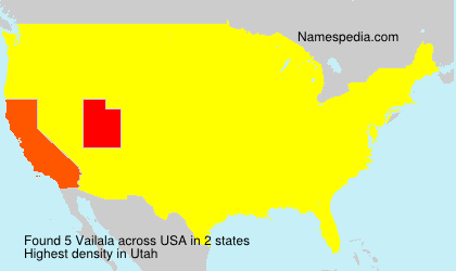 Surname Vailala in USA Surname Vailala in USA