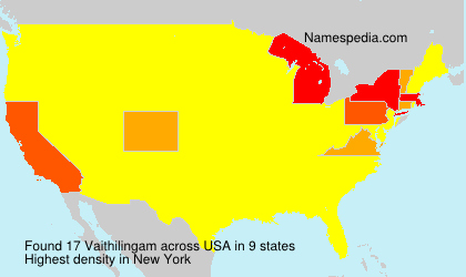 Surname Vaithilingam in USA Surname Vaithilingam in USA