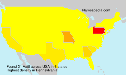 Surname Vaitl in USA
