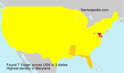 Surname Vajger in USA Surname Vajger in USA