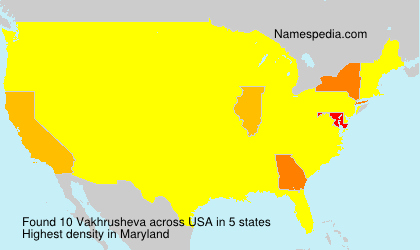 Surname Vakhrusheva in USA Surname Vakhrusheva in USA