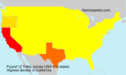 Surname Vakis in USA Surname Vakis in USA