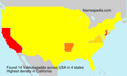 Surname Vakkalagadda in USA Surname Vakkalagadda in USA