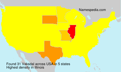 Surname Vaksdal in USA Surname Vaksdal in USA
