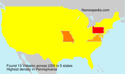 Surname Valasko in USA Surname Valasko in USA