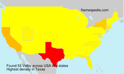 Surname Valby in USA Surname Valby in USA