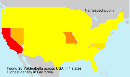 Surname Valdeabella in USA Surname Valdeabella in USA