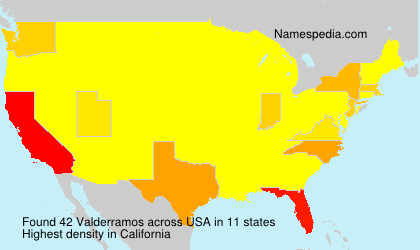 Surname Valderramos in USA Surname Valderramos in USA