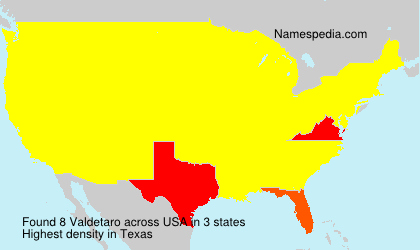 Surname Valdetaro in USA Surname Valdetaro in USA