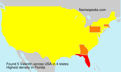 Surname Valenitn in USA Surname Valenitn in USA