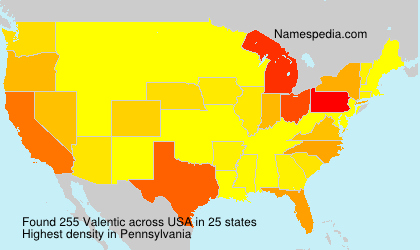 Surname Valentic in USA Surname Valentic in USA