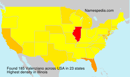 Surname Valenziano in USA
