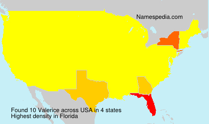 Surname Valerice in USA Surname Valerice in USA