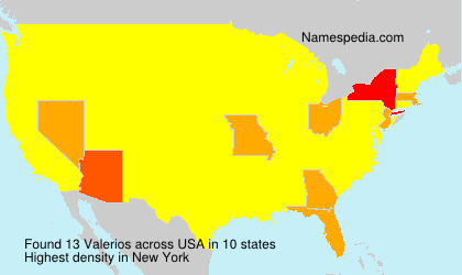 Surname Valerios in USA Surname Valerios in USA