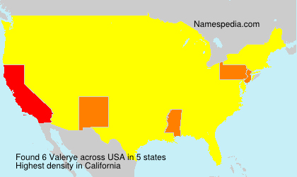Surname Valerye in USA Surname Valerye in USA