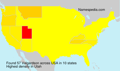 Surname Valgardson in USA Surname Valgardson in USA
