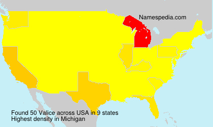 Surname Valice in USA Surname Valice in USA