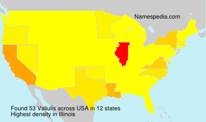 Surname Valiulis in USA Surname Valiulis in USA