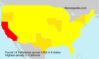 Surname Valladores in USA Surname Valladores in USA