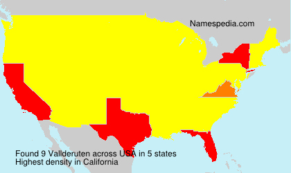 Surname Vallderuten in USA Surname Vallderuten in USA