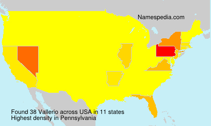 Surname Vallerio in USA Surname Vallerio in USA