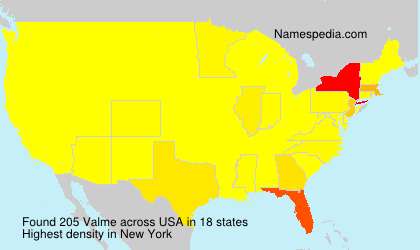 Surname Valme in USA Surname Valme in USA