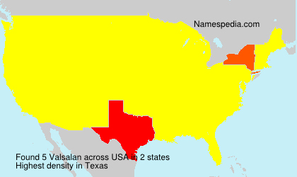 Surname Valsalan in USA Surname Valsalan in USA