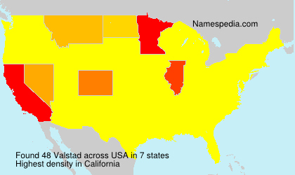 Surname Valstad in USA Surname Valstad in USA