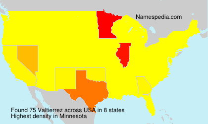 Surname Valtierrez in USA Surname Valtierrez in USA