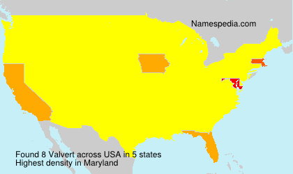 Surname Valvert in USA Surname Valvert in USA