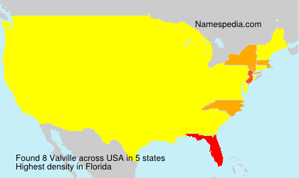 Surname Valville in USA Surname Valville in USA