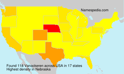 Surname Vanackeren in USA Surname Vanackeren in USA