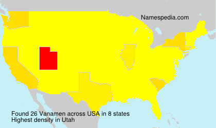 Surname Vanamen in USA Surname Vanamen in USA
