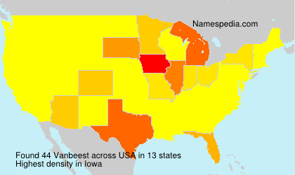 Surname Vanbeest in USA Surname Vanbeest in USA