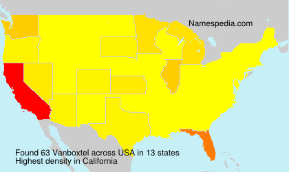 Surname Vanboxtel in USA Surname Vanboxtel in USA