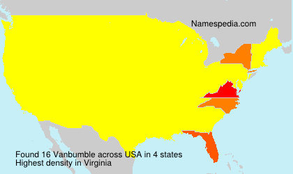 Surname Vanbumble in USA