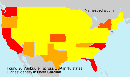 Surname Vanbuuren in USA Surname Vanbuuren in USA