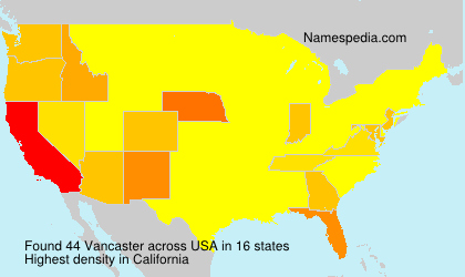 Surname Vancaster in USA Surname Vancaster in USA