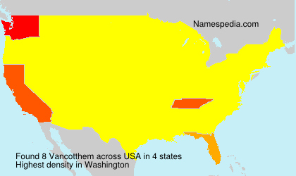 Surname Vancotthem in USA Surname Vancotthem in USA