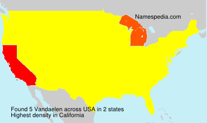 Surname Vandaelen in USA Surname Vandaelen in USA