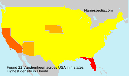 Surname Vandemheen in USA Surname Vandemheen in USA