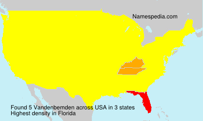 Surname Vandenbemden in USA Surname Vandenbemden in USA