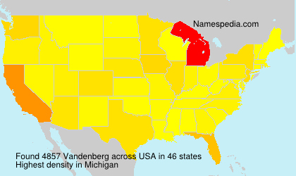 Surname Vandenberg in USA Surname Vandenberg in USA
