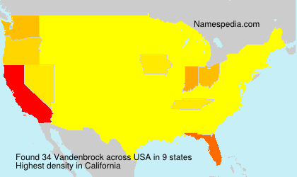 Surname Vandenbrock in USA Surname Vandenbrock in USA