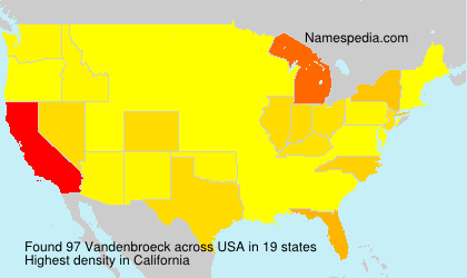 Surname Vandenbroeck in USA Surname Vandenbroeck in USA