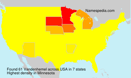 Surname Vandenhemel in USA Surname Vandenhemel in USA