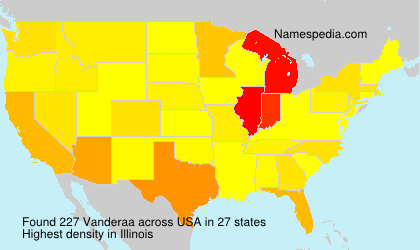 Surname Vanderaa in USA Surname Vanderaa in USA