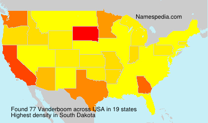 Surname Vanderboom in USA Surname Vanderboom in USA